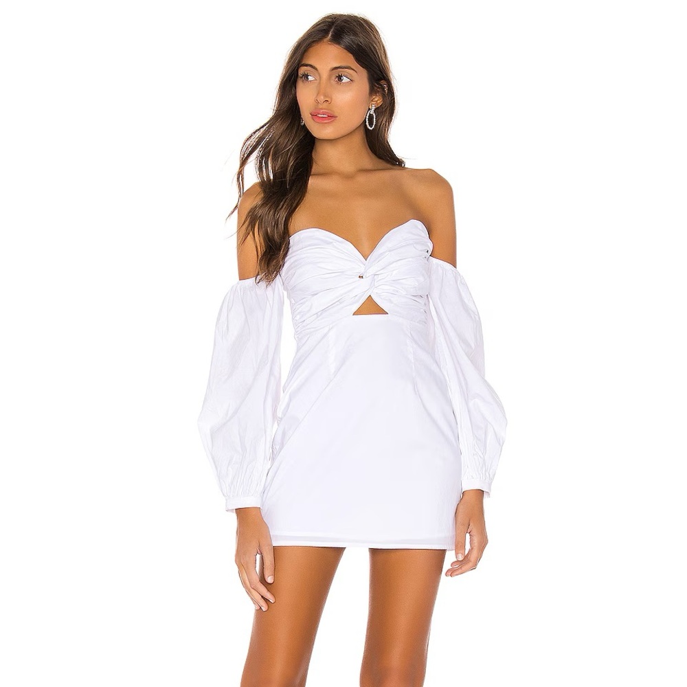 Super down White Off-Shoulder Dress
